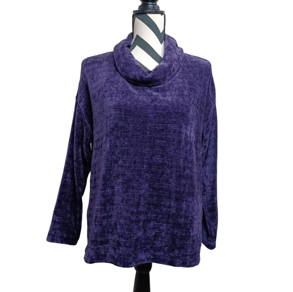 NWT J.Jill Blackberry SP Plush Turtleneck Fall Holiday Office Sweater - Picture 1 of 12